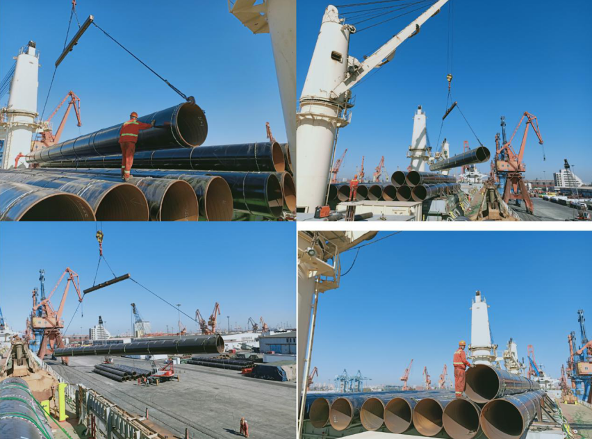 25 Meters Pile Pipe Arrival at Port and Loading Successfully