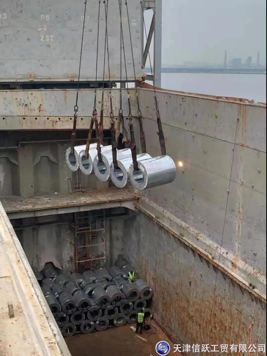 1200 tons of galvanized coil set sail to the Middle East